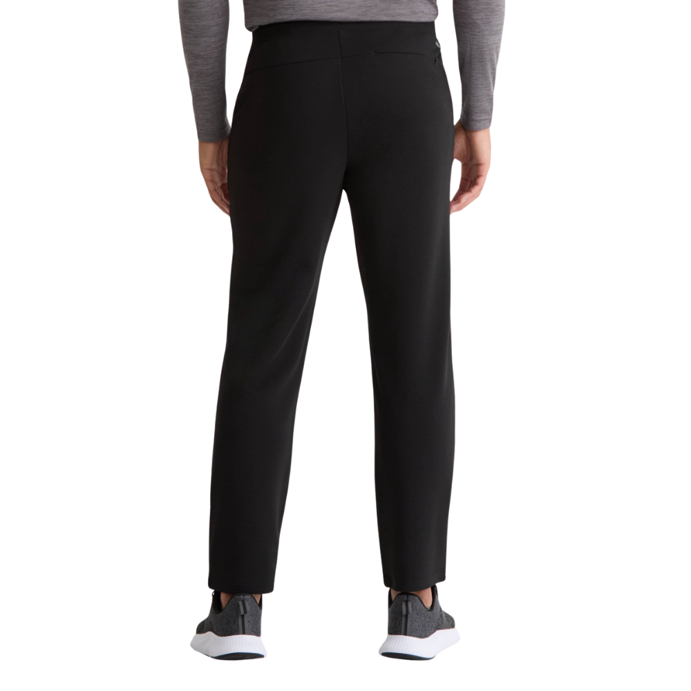 Back view of men's performance French terry sweatpants showing the relaxed fit and clean everyday style.
